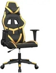 vidaXL Gaming-Stuhl Schwarz und Golden Kunstleder - Gold