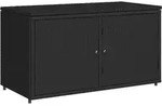 vidaXL Gartenschrank Schwarz 110x55x60,5 cm Poly Rattan - Schwarz