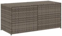 vidaXL Gartentruhe Grau 283L Poly Rattan