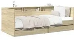 vidaXL Tagesbett mit Schubladen ohne Matratze Sonoma-Eiche 100x200 cm - Braun