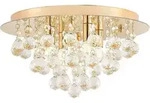Lindby Deckenleuchte Gillion, 4-flg., gold, Kristall, &Oslash; 35cm - Gold
