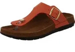 Rohde Damen Zehentrenner Pantolette Leder Rodigo-D 5860, Gr&ouml;&szlig;e:37 EU, Farbe:Rot -