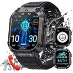 Smartwatch Herren mit Telefonfunktion 2.02 Zoll 5ATM Wasserdicht 100+ Sportmodi