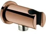 GROHE Wandabgangsbogen Rainshower 26658, mit Halter, runde Rosette, Au&szlig;engewinde