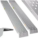 MONZANA&reg; 2x Auffahrrampe 400 kg Tragf&auml;higkeit galvanisierter Stahl 160x22,5x4,5cm