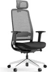 Yaasa Chair Expert B&uuml;rostuhl Ergonomisch mit Kopfst&uuml;tze, Schwarz &ndash; Traglast 130