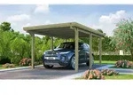 Einzelcarport 617 Gr.1 ohne Dach B x T x H 322 x 512 x 233 - Naturbelassen