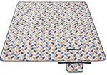 SONGMICS Picknickdecke, 200 x 200 cm, wasserdicht, maschinenwaschbar, bunte Bl&auml;tter
