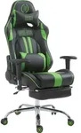 TPFLiving Racing B&uuml;rostuhl Limitless-2 Kunstleder mit Fu&szlig;ablage schwarz/gr&uuml;n -