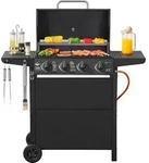 El Fuego&reg; Gasgrill "San Jose 4 Brenner" - Schwarz