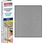 tesa Insect Stop Clip On Fliegengitter f&uuml;r Fenster, ohne bohren 1,2 x 1,4 m - Grau