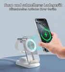 Mag Safe Ladestation, Apple Watch und iPhone, Mag Safe ladeger&auml;t, 3 in 1 Faltbar -