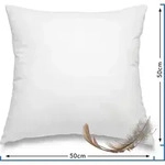 Federkissen Kissen 100% Federn 50x50 - 600g OEKO-TEX F&uuml;llkissen Bezug Baumwolle