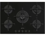 Smeg Cucina PV275B Kochfeld / Flache Oberfl&auml;che / 72 cm / Gas / 5 Brenner / Schwarz