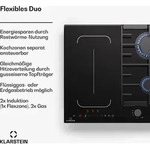 Klarstein MultiChef 4 Induktionskochfeld Mit Gaskochfeld - 4-Zonen Flexzone, 2...