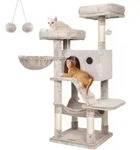 Songmics Kratzbaum gross f&uuml;r Katzen Ombr&eacute;-Braun-Weiss - Braun