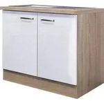 Flex Well Sp&uuml;lenschrank inkl Sp&uuml;le Valero BxTxH 100 x 60 x 86 cm wei&szlig;...