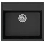 Hansgrohe S52 S520-F510 Einbausp&uuml;le mit automatischer Ablaufgarnitur Graphitschwarz