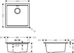HANSGROHE 43457170 Unterbausp&uuml;le S530-U400 - Schwarz