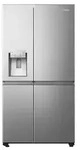 Hisense Freistehend Side-by-Side-K&uuml;hlschrank, Edelstahl, 632 l, Freistehend,