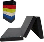 Faltmatratze Klappmatratze klappbar G&auml;stematratze Reisematratze 80x200 BLAU - Blau