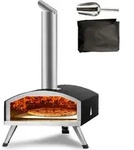 VEVOR Tragbarer Pizzaofen Outdoor 304,8 mm, Gas Holzpellets Holzkohle Pizzaofen,