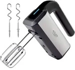Adler AD 4225, Handmixer, Schwarz, Silber, Kneten, Mixen, 0,96 m, Edelstahl, 800 W -