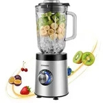 Steinborg Glas Standmixer | BPA-Frei | 5 Stufen+Pulsfunktion | 1,5 L | 800 W