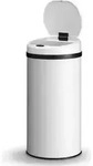 Juskys Automatik M&uuml;lleimer mit Sensor 40L f&uuml;r K&uuml;che - elektrischer Deckel - Wei&szlig;