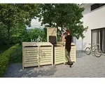T&J HENRI M&uuml;lltonnenabtrennung 4-fach B 300 x T 90 x H 120 cm, inkl. R&uuml;ckwand...