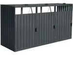 HOME DELUXE - M&uuml;lltonnenbox CUBO - Platz f&uuml;r 3 x 240 Liter M&uuml;lltonnen, Farbe: