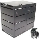 M&uuml;lltonnenbox M&uuml;lltonnenverkleidung 2er 240L 57060 - Grau