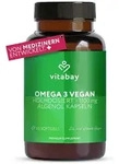 Vitabay Omega 3 Vegan &ndash; 60 Kapseln mit 1100 mg Algen&ouml;l &ndash; DHA 600 mg & EPA...