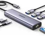 UGREEN Revodok USB-C Hub mit 4K HDMI, Ethernet, PD100W - Silber