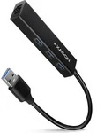 Axagon HMA-GL3A Multiport-Hub USB 3.0 Typ A Gbit-LAN 3x USB-A microSD, Kabelgebunden,