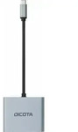 DICOTA 4-in-1 - Dockingstation - USB-C - HDMI - Silber