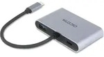 DICOTA 5-in-1 - Dockingstation - USB-C - HDMI, DP - Silber