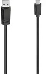 Hama 00200633, 3 m, USB C, USB A, USB 2.0, 0,48 Gbit/s, Schwarz - Schwarz