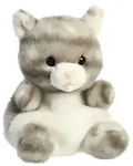 Aurora, 33614, Palm Pals Silver Katze, 13cm, Pl&uuml;sch, Grau & Wei&szlig; - Grau/Wei&szlig;