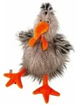 sigikid Roost Boost Kikeriki, Kuscheltier, Stofftier, Schmusetier, Grau, 30 cm, 42979