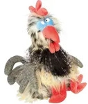 sigikid Tour de Poule Kikeriki, Kuscheltier, Stofftier, Schmusetier, Grau, 26 cm,