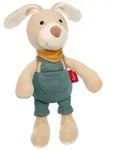 sigikid Latzhosen Hase Sweety, Kuscheltier, Stofftier, Schmusetier, Baumwolle, Gr&uuml;n,