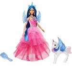 Barbie A Touch of Magic Einhorn-Spielzeug, Puppe zum 65. Jubil&auml;um mit blauen Haaren,