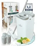 Wonderhome TripleClean Classic 3 Kammer Mop Set mit Eimer Mikrofaser Wischer - Wei&szlig;