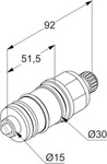 Kludi Temperaturregeleinheit f&uuml;r Thermostat S25 neutral, 1 Stk. - Schwarz