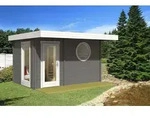 FinnTherm Saunahaus Feldkirch-70, 70 mm Wandst&auml;rke (391 x 244 cm) - Naturbelassen