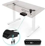 Duronic TM51 WE Schreibtisch | H&ouml;henverstellbares Tischgestell bis 118 cm 