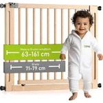 BOMI&reg; T&uuml;rschutzgitter Miko ohne Bohren 63&ndash;161 cm | Kinderschutzgitter aus...