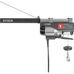 STIER Elektrischer Seilzug, Tragkraft 250 kg, Leistung 500 W, Hebeh&ouml;he bis 12 m,