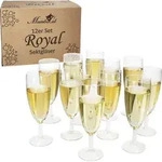 12er Set Royal Sektgl&auml;ser 140ml Champagner-Glas klare Sektfl&ouml;te Prosecco Party